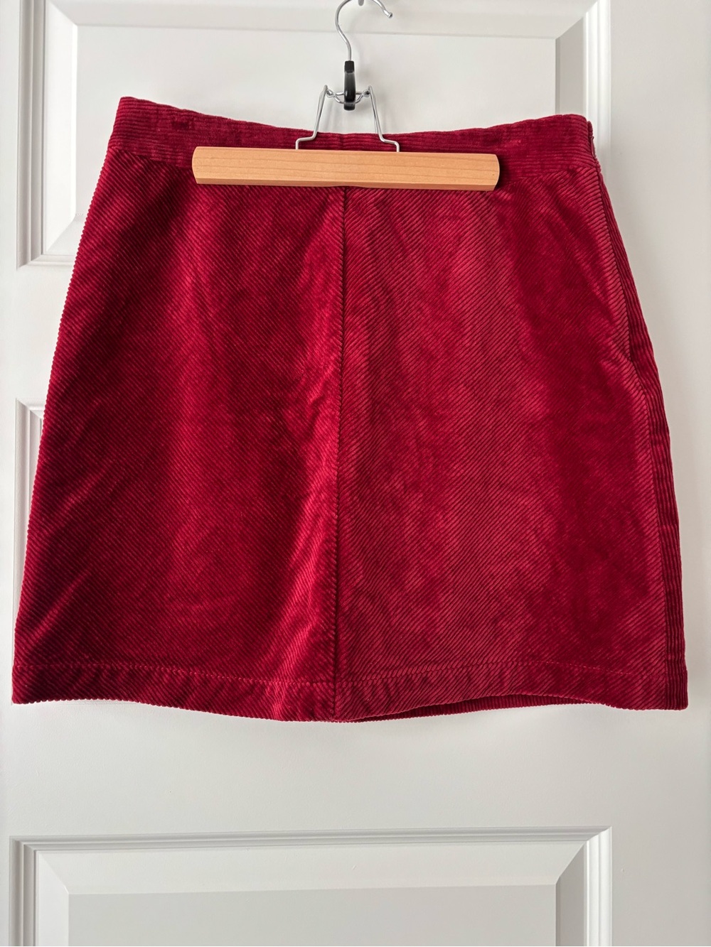 LOFT Corduroy Mini Skirt Deep Red Size 6
